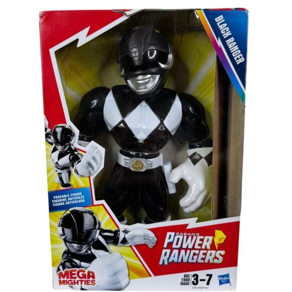 Power Rangers Playskool Heroes Mega Mighties Black Ranger 10-Inch‎ Figure